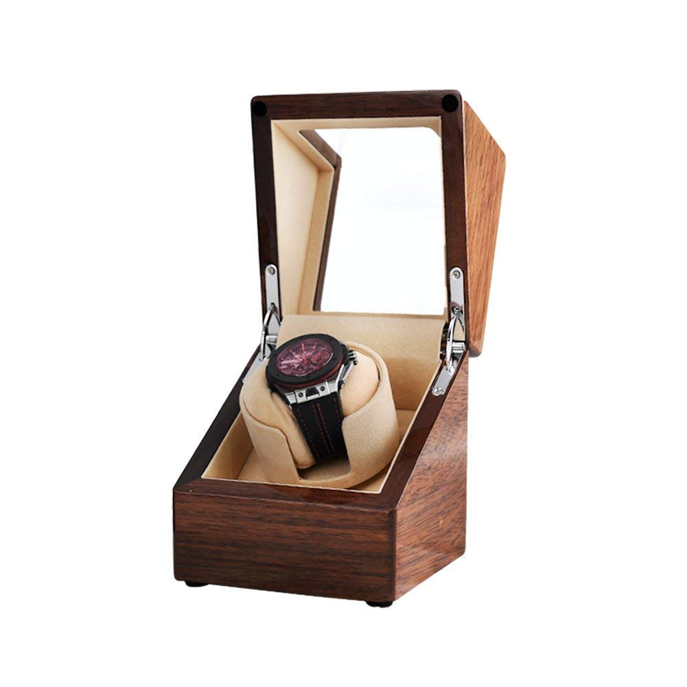 OLSKFUH Watch Winders Watch Winder For 1 Watch Brown Battery Watch Winders For Automatic Watches Automatic Watch Winder Box Single Watch Winder Brown,