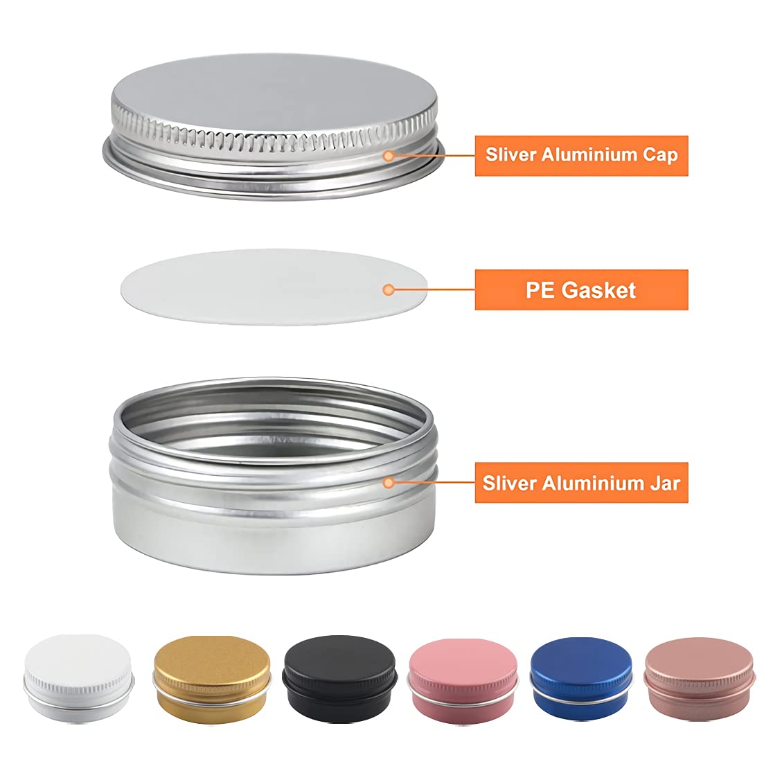 96 Barattolini In Alluminio Da 15ml Con Coperchio - Per Cosmetici, Candele, Balsami - Con Spatoline - Foto 7