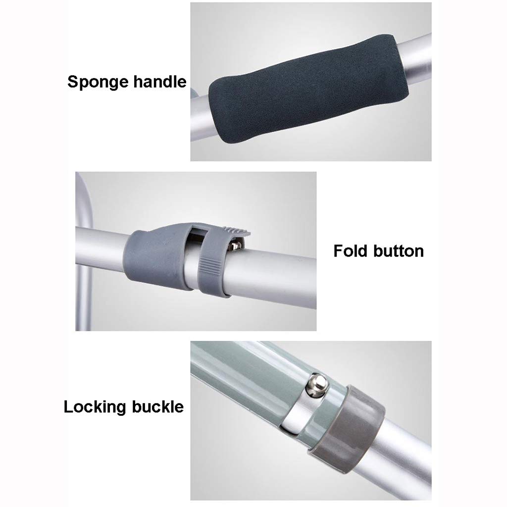Andador de aluminio plegable ligero para caminar, ayuda a la movilidad para caminar, andador con 2 ruedas para ancianos, estrella de luz