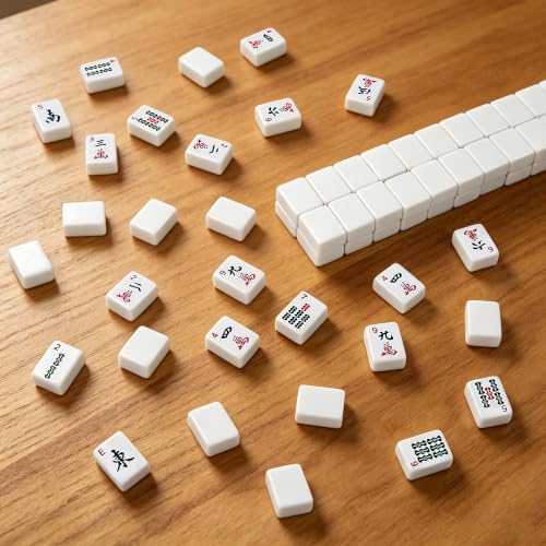 American Mahjong Set con 166 fichas y estuche portátil miniatura 6