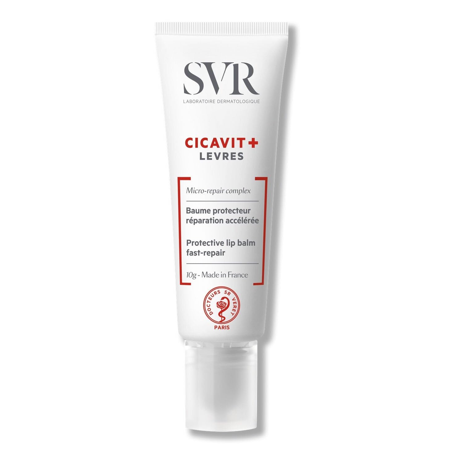 LABORATOIRE SVR – Baume Lèvres Réparateur et Protecteur, Soin Apaisant pour Lèvres Abîmées (Tube 10g) - Le Lot De 3