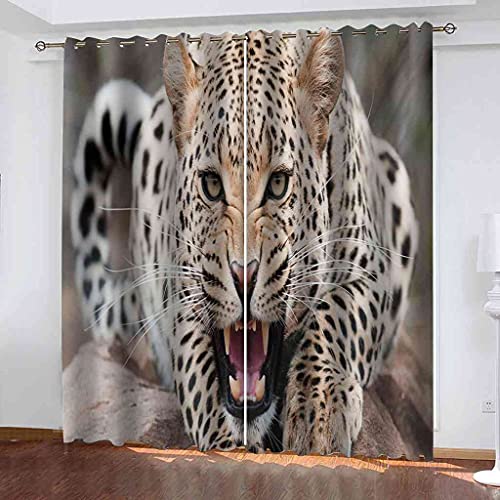 Rideaux 3D guépard pour créer une ambiance jungle et tamisée dans la chambre des enfants - 2