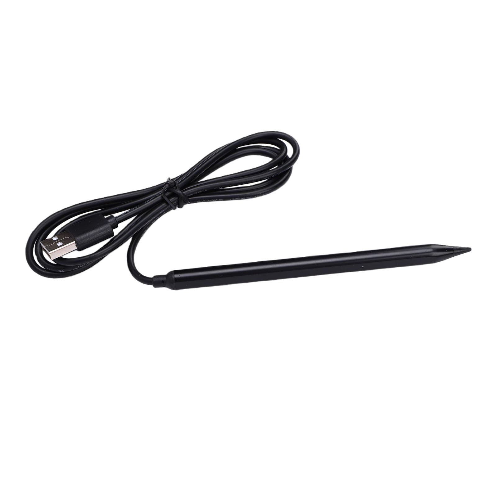 Alomejor Lápiz óptico Alimentado por USB Pantalla Táctil Capacitiva Industrial de Alta Sensibilidad para Tabletas y Teléfonos Negro 1 M (0442 Conector de Interfaz USB Negro en Uso)