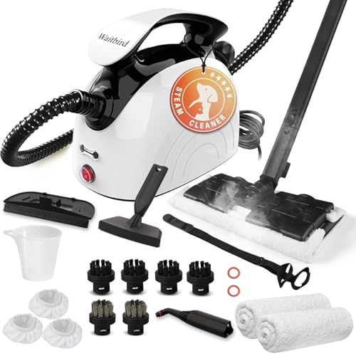Steam cleaner, equipped with 21 specialized accessories, 1.08-liter water tank, 248°F...