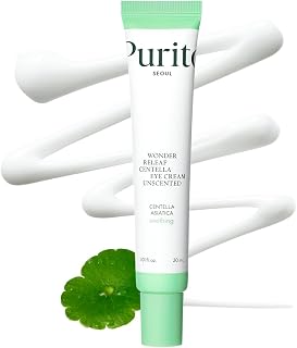 Purito Centella Unscented Eye Cream for Sensitive Skin - Soothes Puffiness, Dark Circles, Wrinkles | Vegan K-Beauty 30ml
