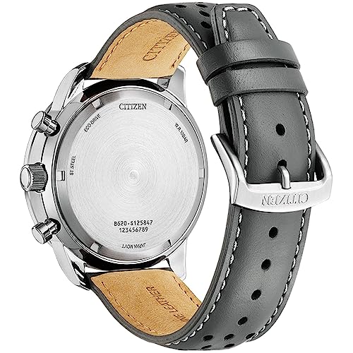 CITIZEN Analog Grey Dial Men's Watch-CA4500-24H Genuine Leather, Gray Strap - Image 3