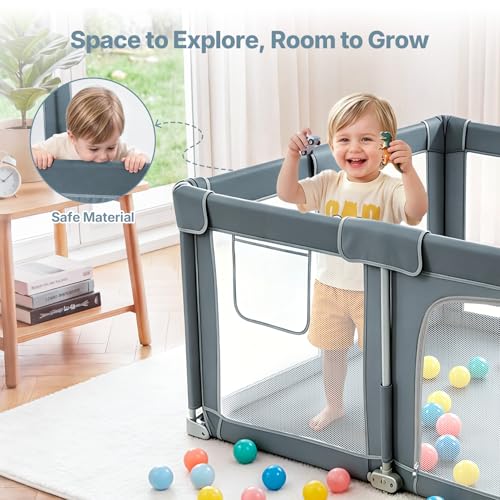 Image of Dripex Foldable Baby Playpen, 50 x 50 Playpen for Babies and Toddlers