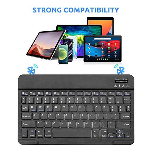 Amazon Fire Hd 10 Wireless Keyboard,Universal Slim Portable Bluetooth Keyboard Compatible With Amazon Fire Hd 10 Keyboard With Built In Rechargeable Battery,Black #TOP5