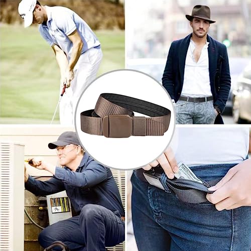Cinto de dinheiro para viagens - Cinto de dinheiro de segurança de viagem de lona macia para homens