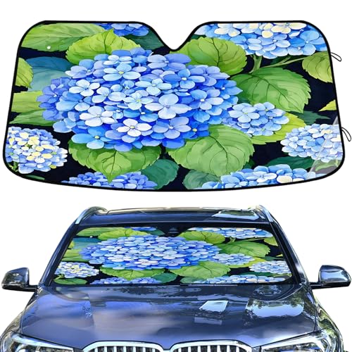 Protection pare-brise hortensias contre la chaleur de la fenêtre avant