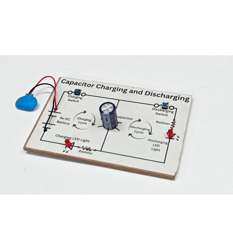 Image of ERH India Class 12 Physics Charging and Discharging of Capacitor Science Project Experiment Working Model Kit for School Students