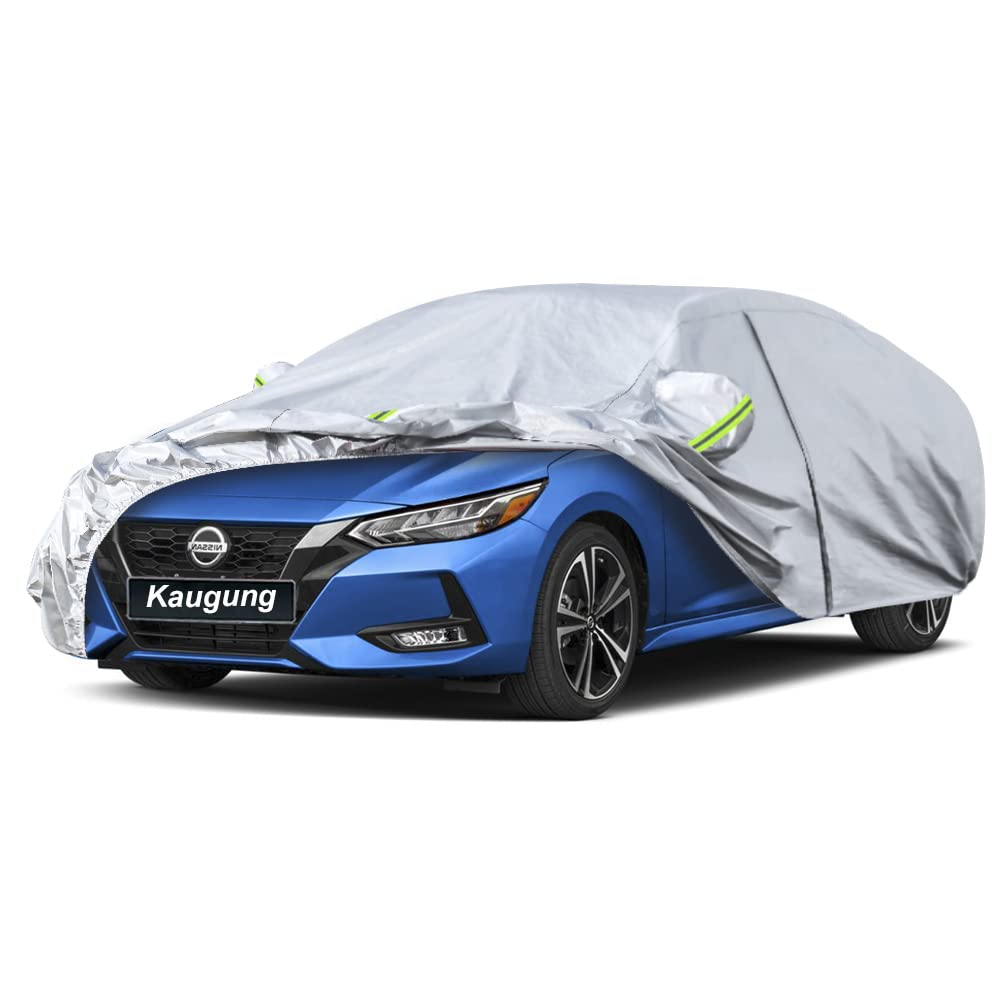 Kaugung 6 Layers Car Cover Custom Fit Nissan Sentra Sedan from 2000 to 2022, Waterproof All Weather Resistant Outdoor In