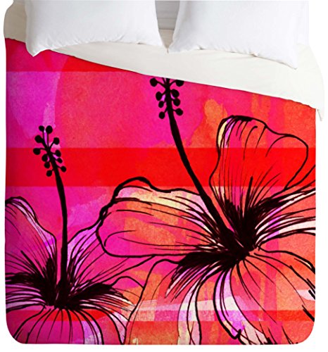 Deny Designs Sophia Buddenhagen Summer Duvet Cover, King, Pink