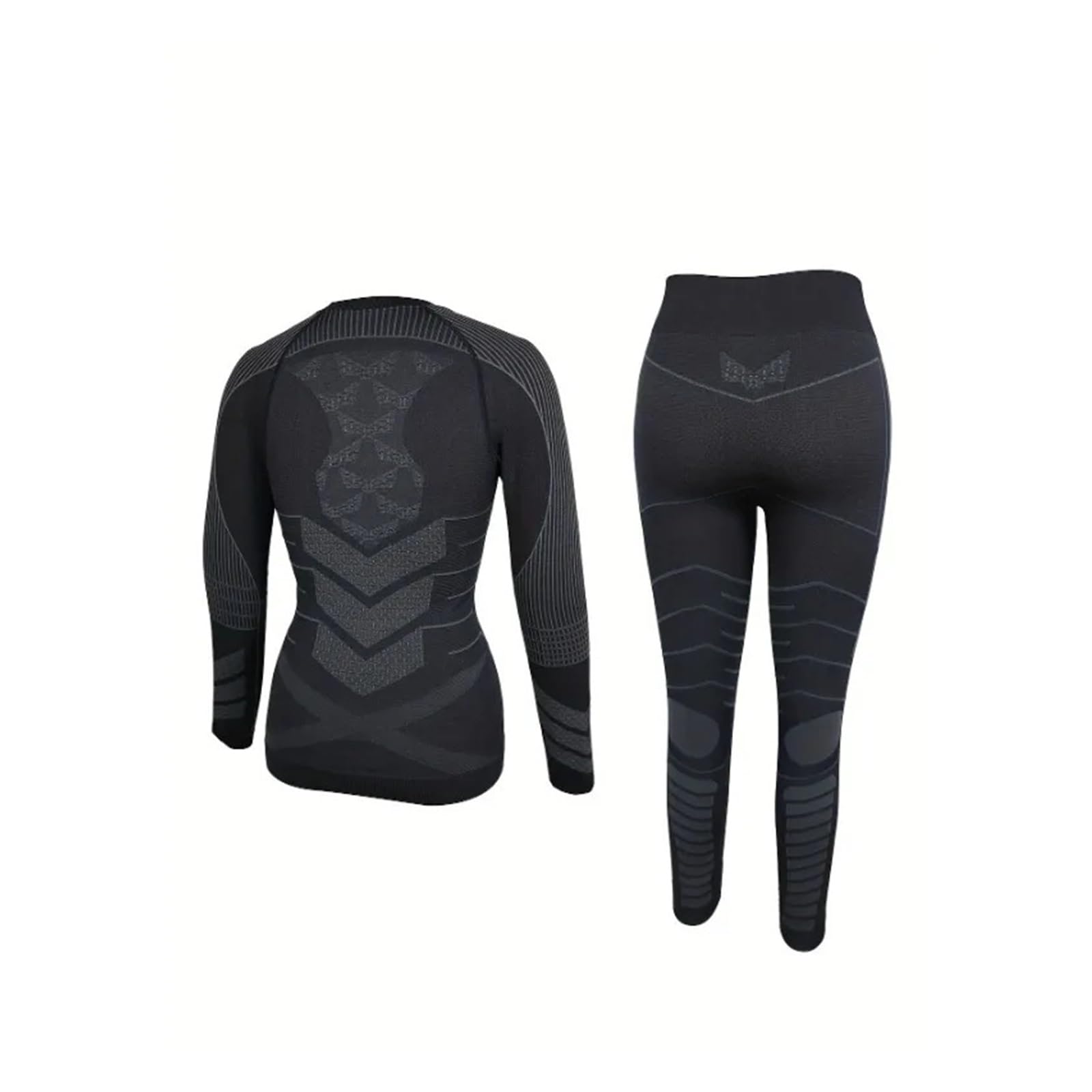 Conjunto TéRmico Transpirable Ropa Conjuntos de ropa interior de esquí cálida for invierno, ropa interior de esquí for hombre y mujer, tela de nailon comprimida, chándal de secado rápido Para El FríO