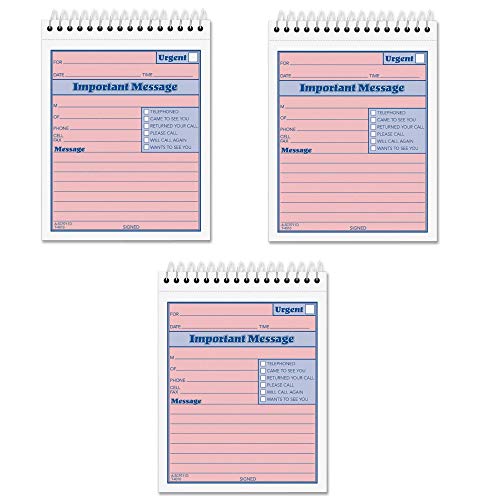 Carnet de messages téléphoniques à spirale Tops 11x15 cm 2 feuillets