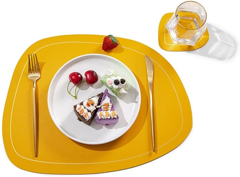 6 Pcs Tableware Pad Home Dining Table Decor Mats Table Mat Pads Bowl Cup Coaster Kitchen Accessorie(D)