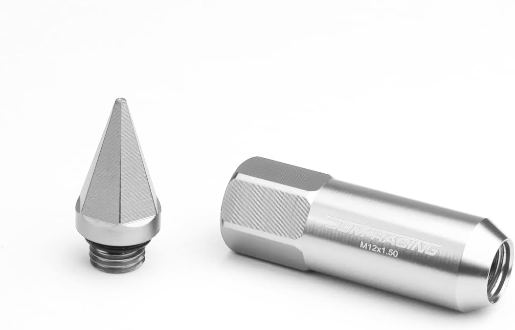 DNA Motoring LN-ZTL-9031-15-SL 20Pcs M12 x 1.5 Open/Closed End Wheel Lug Nuts w/Deep Drive Extension, 20mm OD/90mm H, Silver