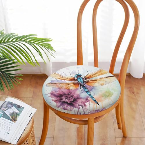 Coussin respirant et solide libellule aquarelle, assise super confortable pour adultes - 6