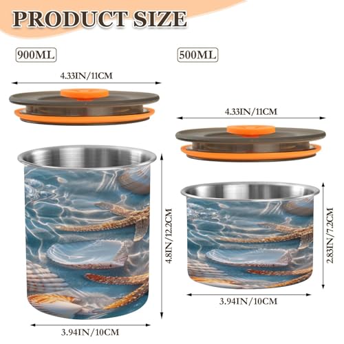 Envase hermético para café de acero inoxidable 500 ml miniatura 2