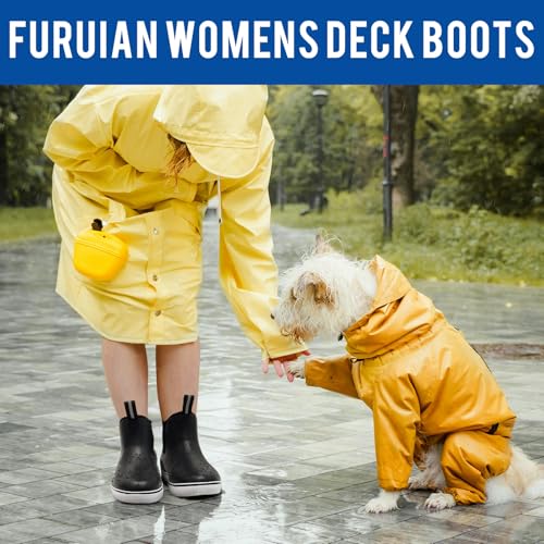 Women's Deck Boots Ankle Rain Boots Fishing Boots Rubber Waterproof Slip-Resistant Outdoor Work Shoes4
