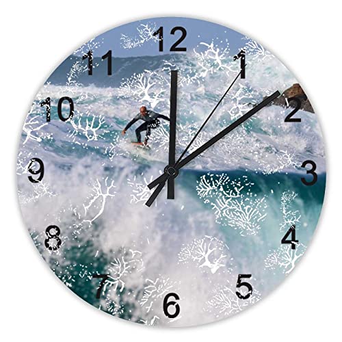 Horloge murale sans tic-tac grand format pour éliminer les bruits