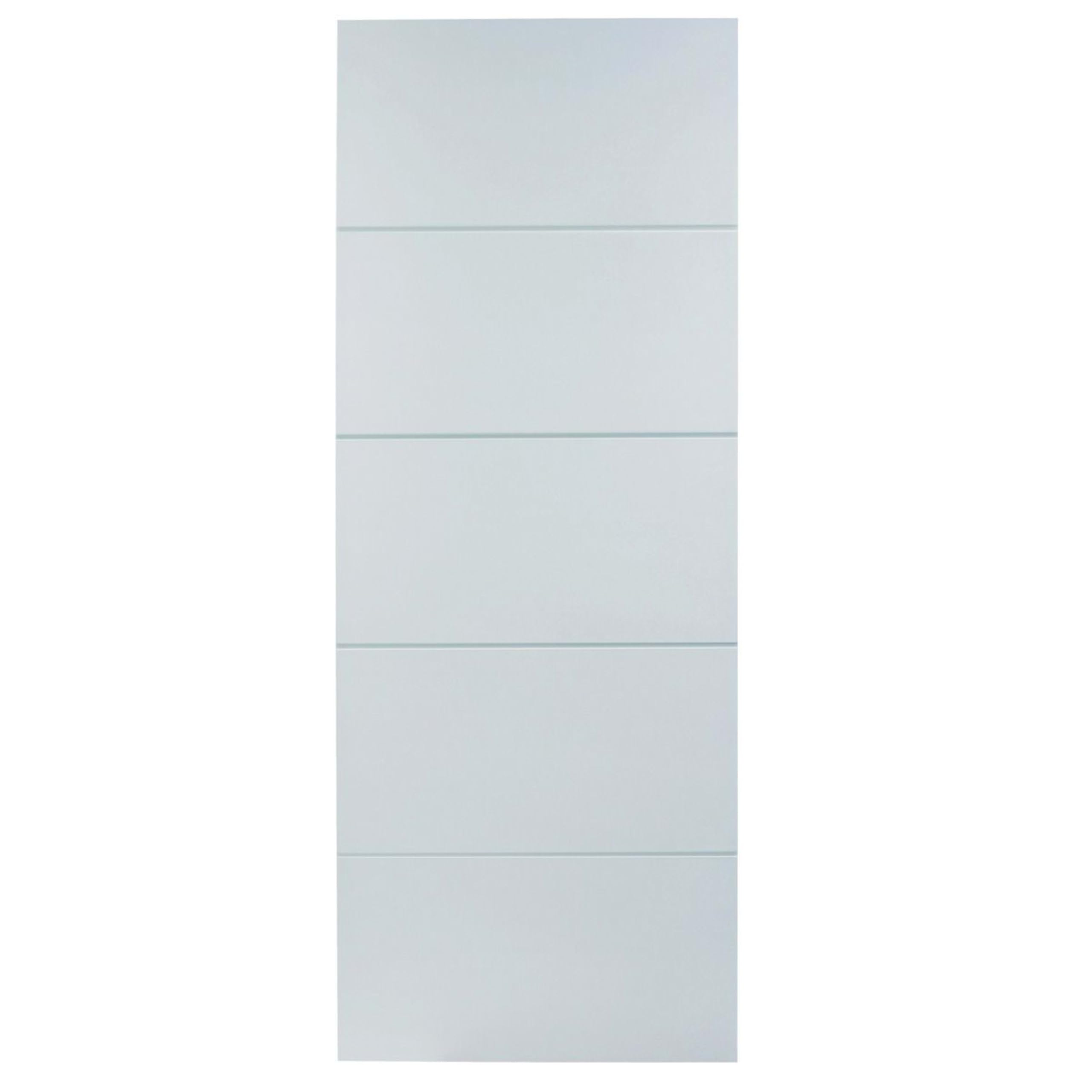 Internal Door 5 Panel 1981 x 838 x 35mm Moulded Interior Door Primed Smooth Finish Reversible Opening Trimmable Panel Door for Home Rooms