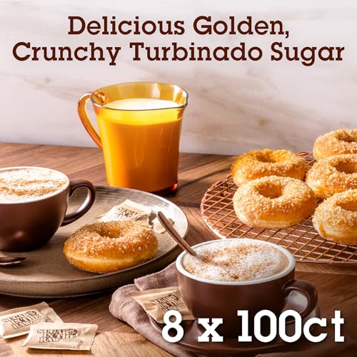 image for Sugar In The Raw Turbinado Cane Sugar Packets, 100 Ct Box, 8 Pack, Pur