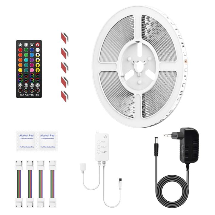 Tiras Led Alexa Tiras LED Alexa WiFi 3M - Popotan Luces Led Habitacion Funciona con Amazon Echo Google Home,Sync con Música,RGB Smart 5050...