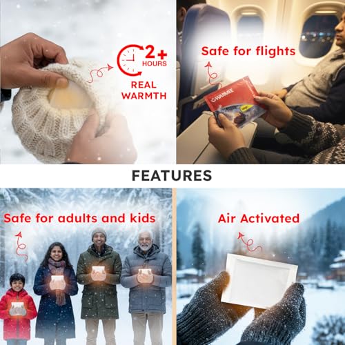 Image of WARMEE Magic Winter Warmers (Pack of 20 pcs) || self activating Heat Patches || 2+ Hours of Heat|| for Sports|| Wedding|| School Going Children || Winter Outdoor Events