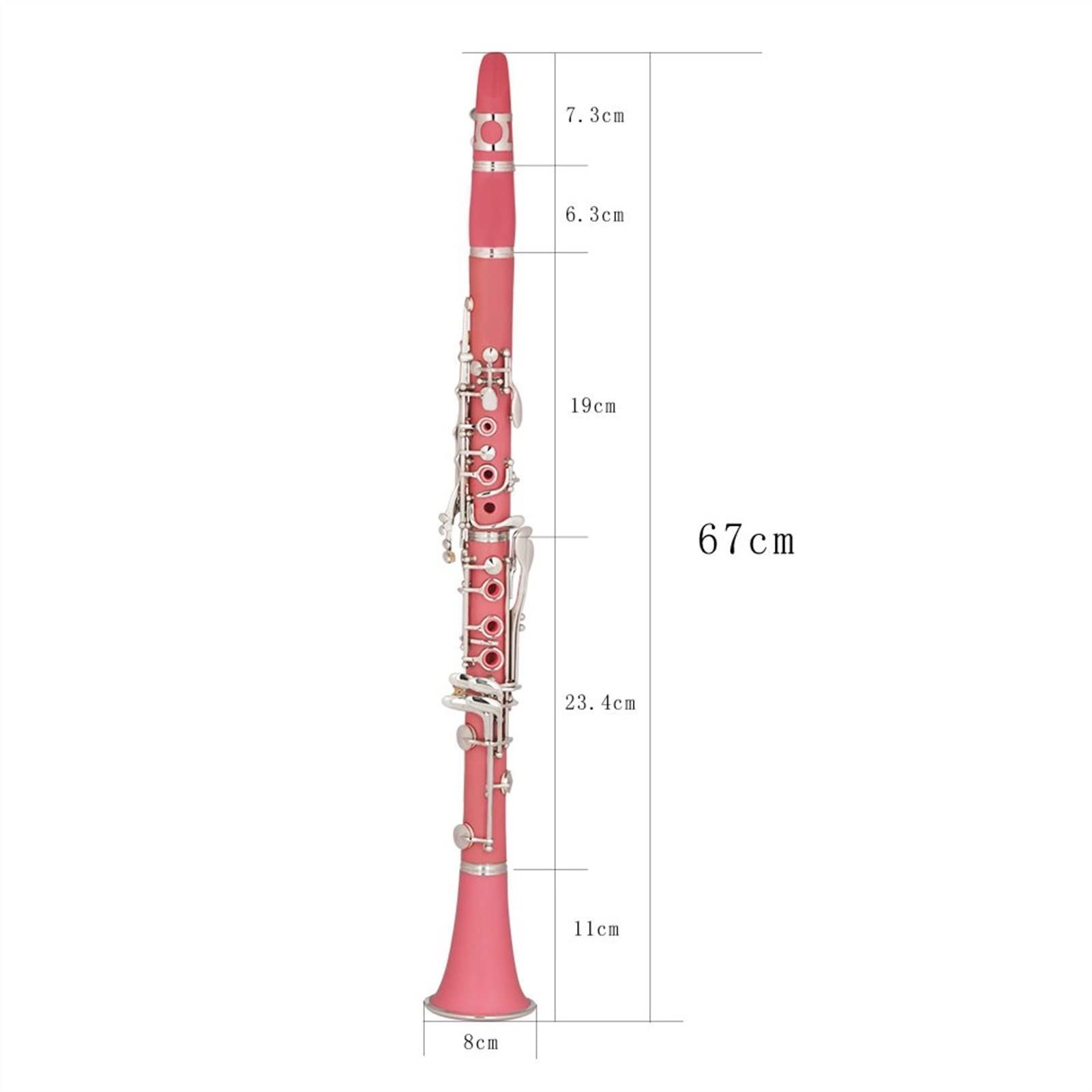 Professionelle Klarinette 17 Key Clarinet Bb Tone Tune Rosa Bakelit Klarinette Holzwind Instrument Zubehör Klarinette