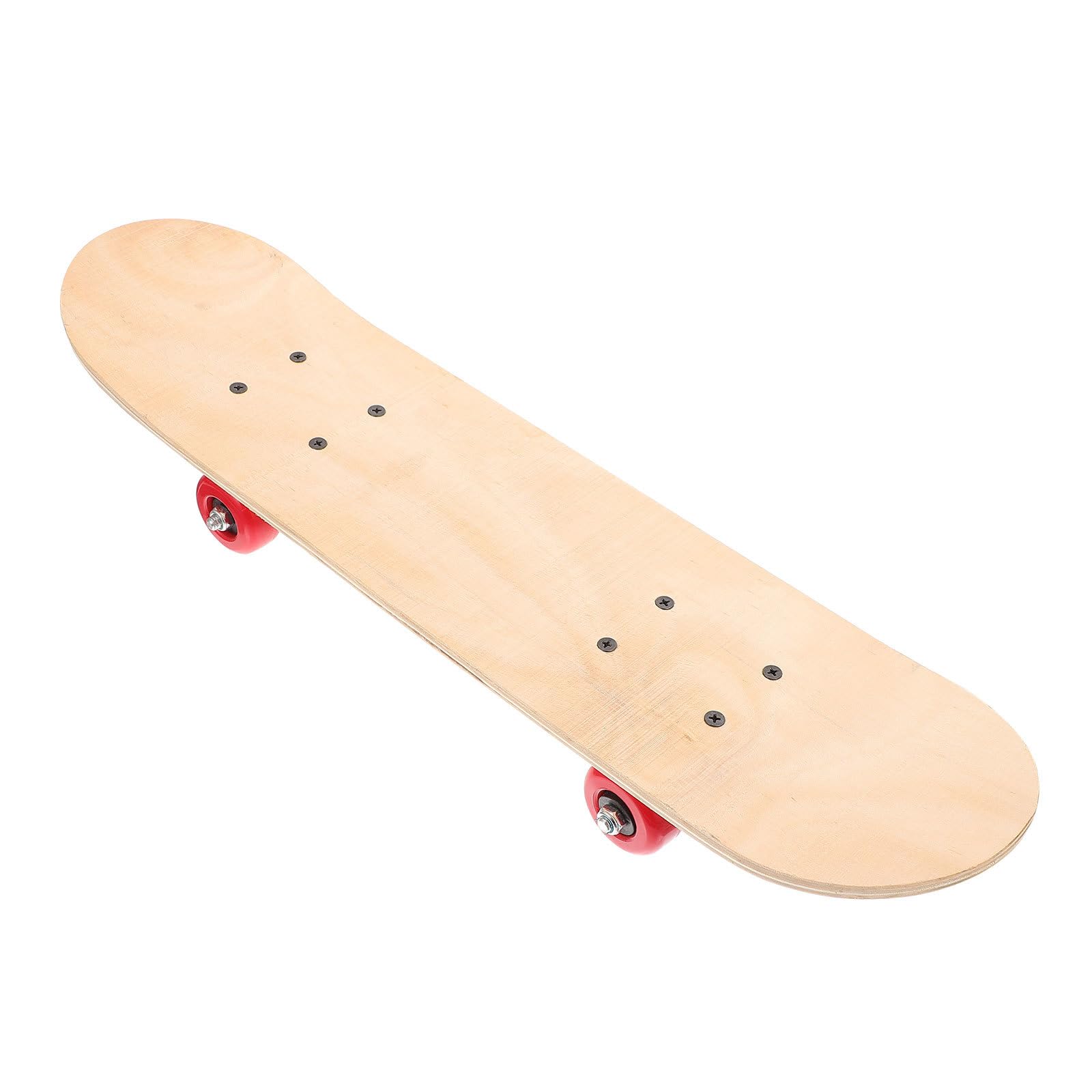 Tabla de Skate de Madera para Niños y Adultos, Diseño DIY en White Fácil de Pintar, Plantilla Doble para Dibujo y Patinaje, Obsequio Adecuado para Cumpleaños
