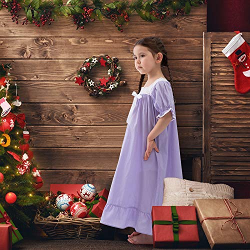 610 You Girls Summer Night Gowns, Purple Vintage Nightgown For Kids, Girls' Nightgowns & Sleep Shirts, 10-12 Years #TOP1