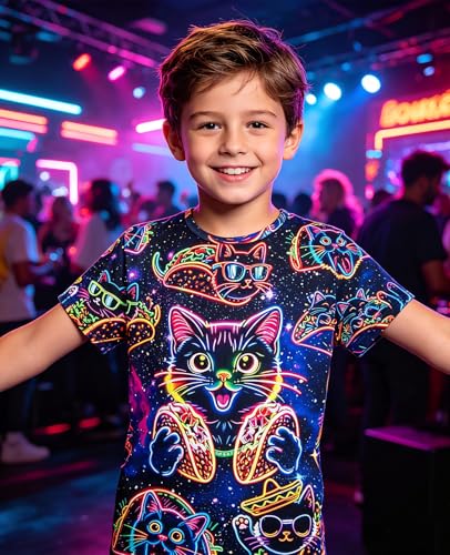Image of uideazone Tshirts for Boys Kids Short Sleeve T-Shirt 3D Graphic Tee Shirts Tops Clothes 4-16 Years