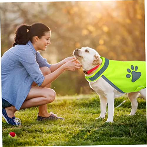 Hund reflektierende Weste hohe Sichtweite Nacht Sicherheitswesten Haustier Jacke Kleidung Fluoreszierende grüne S