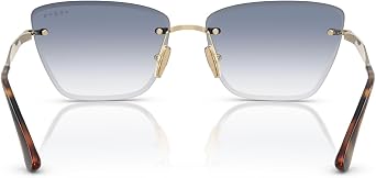 Vogue Eyewear Womens VO4332S Cat Eye Sunglasses, Black/Green, 59 mm
