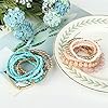 SAILIMUE 4 Sets Bohemian Stackable Bead Bracelets for Women Multicolor Stretch Beaded Bracelets Layered , Adjustable Bracelet Pink Black Turquoise Stretch Bracelets