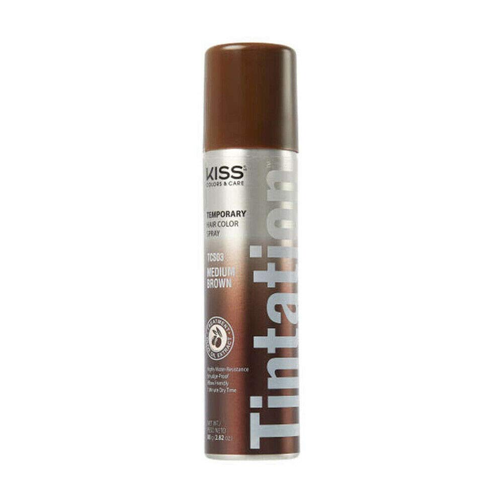 Kiss Tintation Temporary Hair Color Spray, 2.82 Ounce (Medium Brown)