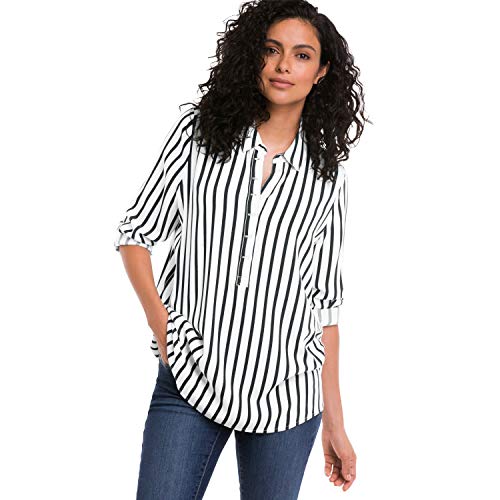 ellos Plus Size Button Placket Popover Tunic