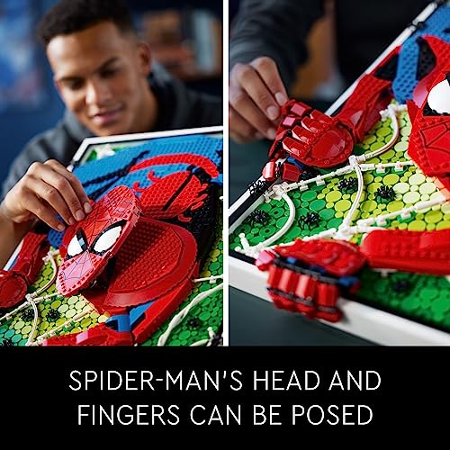 Image of LEGO Art The Amazing Spider-Man 31209 Build & Display Home Decor Wall Art Kit, Nostalgic Super Hero Gift for Adults or Back to School Gift for Teen Spider-Man Fans