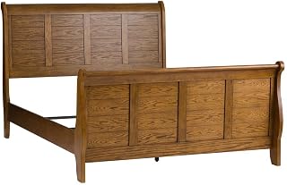 LIBERTY FURNITURE INDUSTRIES, INC. Queen Sleigh Bed (175-BR-QSL), Aged Oak Finish, Brown