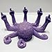 ARTFILIF Humorous Funny Octopus Figurine, Angry Octopus Statue, Luminous Gesture Octopus Ornament, Resin Craft Sculpture Outdoor Garden Patio Desktop Ornaments (Purple)