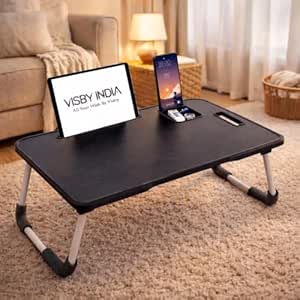 VISBY INDIA Smart Multipurpose Foldable Laptop Table with Cup Holder ...