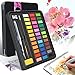 Price comparison product image YUHENGLE Watercolour Paint Set, 36 Premium Colors, 8 Artists Paper, 3 pen, sharpener, Professional Watercolor Kit for Kids Painting, Sketching and Illustrating, Suitable for Easter, Father's Day card