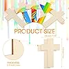 Treela 100 Pack Blank Wooden Cross Unfinished Cross Shaped Wooden Cutouts for DIY Project Tags Sunday Church Home Decoration Ornaments, 11 x 7 cm/ 4.3 x 2.8 Inches #1