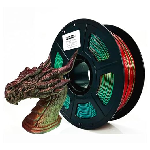 Stronghero3D PLA 3D Printer Filament,Tri-Color Co Extrusion,Red-Gold-Green,Galaxy Glitter Red Silk Gold Silk Green,Diameter 1.75mm Accuracy +/-0.05mm Net Weight 1kg(2.2lbs)