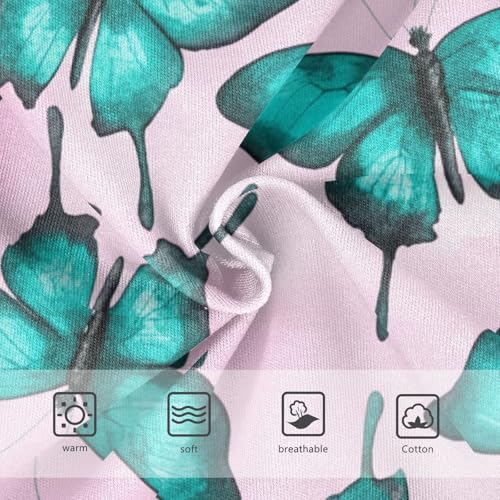 Turquoise Butterflies Pink Toddler Underwear Floral 2t Cotton Panties for Girl Artistic Briefs Underpants3