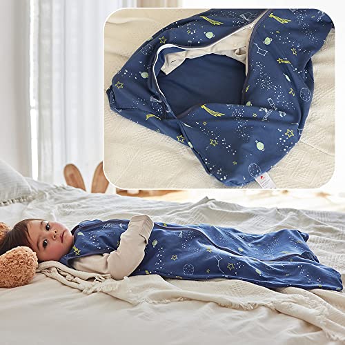 Image of HOUSABY Baby Wearable Blanket,Summer Cotton Sleep Sacks 1 Pack Unisex Toddler Sleeping Bag Sack, 0.5 TOG with 2-Way Zipper