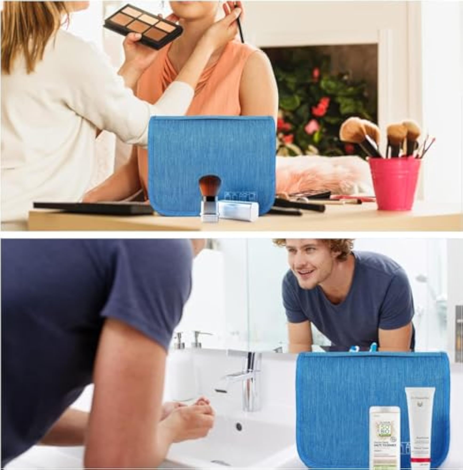 Toiletry Bag with Hook for Travel Accessories and Cosmetics