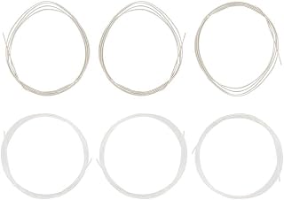 6pcs/Set Folk Guitar String Replacement Parts Acoustic Guitar Nylon Core Strings Kit Musical Instrument Accessories Performance Accessories