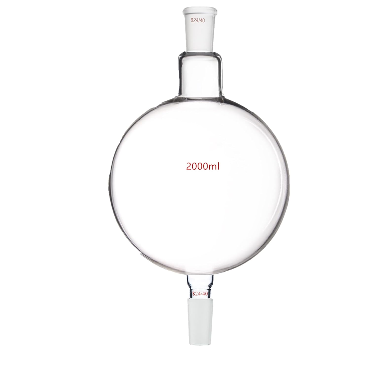 Glass Chromatography Reservoir Flask,Glass Bottle for Chromatography Experiments,24/40 Joint,Lab Glassware (2000ml)
